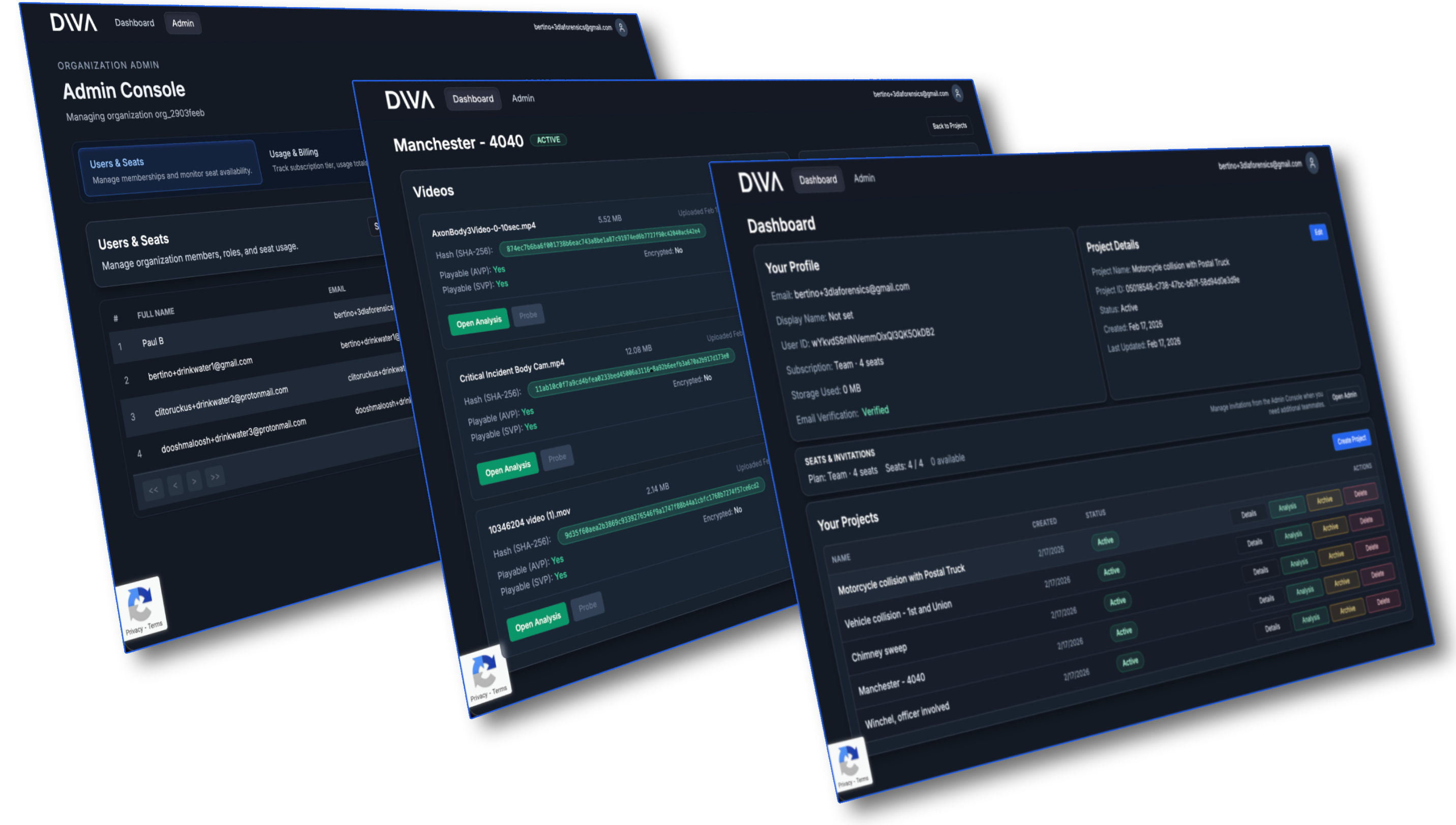 DIVA cloud project workspace screenshot